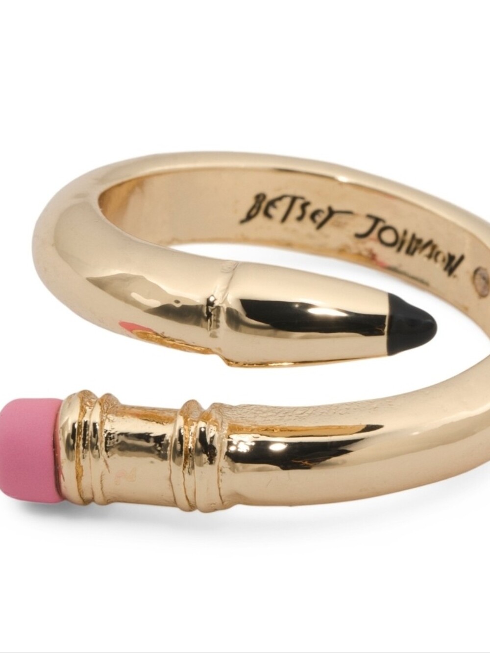 💛▪️Betsey Johnson ▪️Gold Pencil Wrap Band Gold Ring
